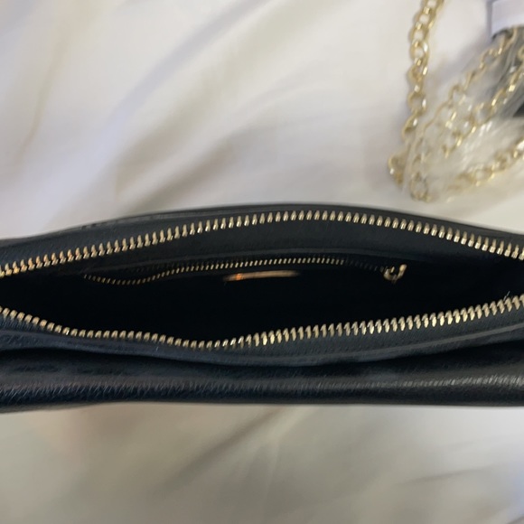 Forever 21 Black Purse Gold Shoulder Strap - Picture 6 of 9